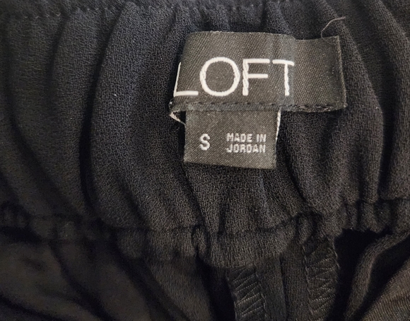 LOFT Black Pants Elastic Back Size Small - Picture 8 of 9